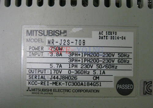 1Pcs Mitsubishi MR-J2S-70B AC MRJ2S70B Servo Driver Used