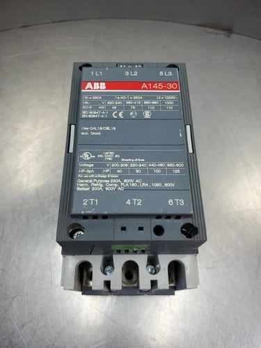 ABB A145-30 Contactor, 3-Pole Coil 110/120V.                               1D-23
