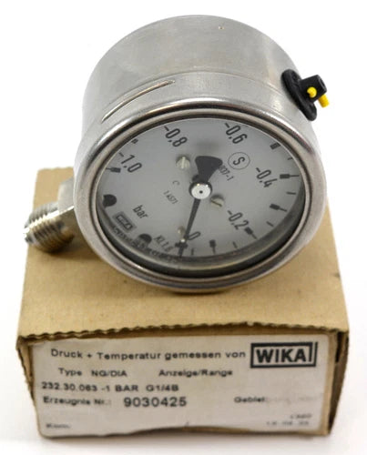 Wika Manometer -1 - 0 bar | Anschluss 1/4