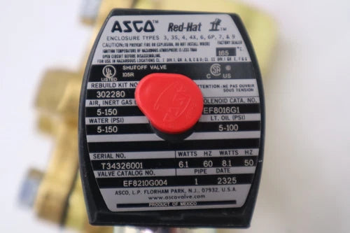 NEW ASCO REDHAT EF8210G004 110/120V 5-150PSI 1