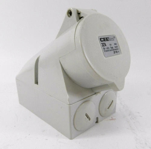 CEEform Wandsteckdose 32A | 12h | 50Hz | nach Trenntrafo | 5 polig