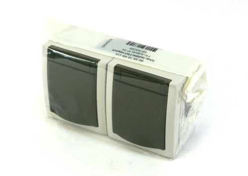 Elkomp Steckdose 2-fach Feuchtraum Aufputz IP 54 waagerecht QFAS2W | 90591688-OA