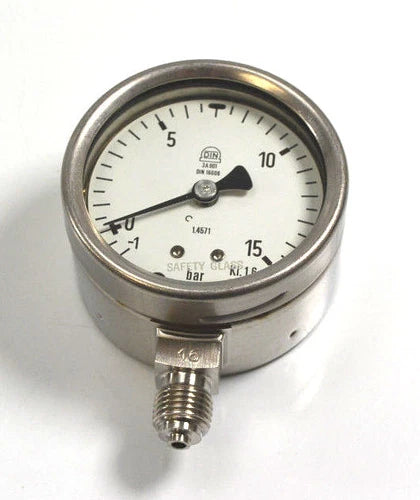 WIKA Manometer -1 - +15 bar ? 63mm 1/4