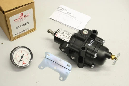 FAIRCHILD 65932NS Model 65 Regelventil Pressure Regulator & Manometer OVP