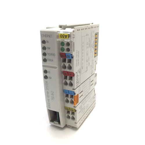 Wago 750-842 I/O Interface Ethernet Controller PLC Module, 16 Bit CPU, 24VDC