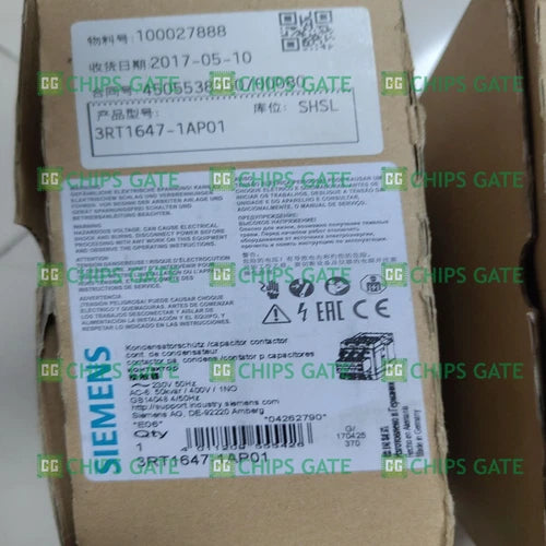 1 pe?a novo contator capacitor Siemens 3RT1647-1AP01