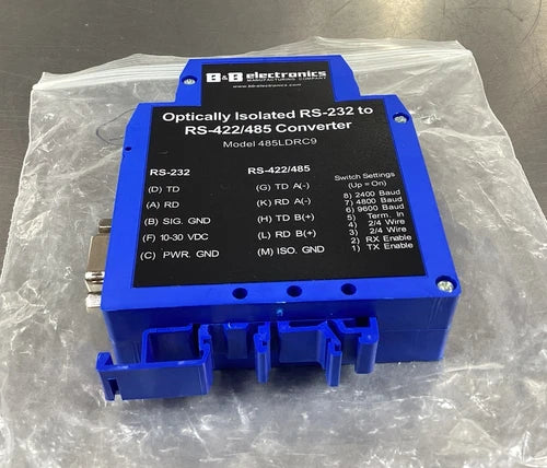 B&B Elect. Optically Isolated RS-232 To RS-422/485 Converter  485LDRC9     3E-35
