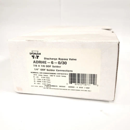 Parker Sporlan ADRHE-6-0/30 903560 Discharge Bypass Valve 7/8