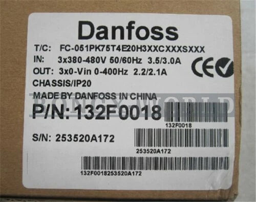 ONE New In Box Danfoss FC-051PK75T4E20H3XXCXXXSXXX 132F0018