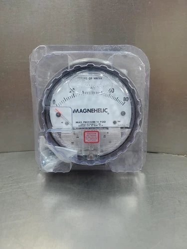 DWYER MAGNEHELIC W51W TC PRESSURE GAUGE, 0-80 INCHES OF WATER.             6B-11