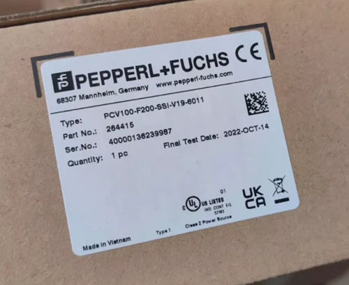 NEW Pepperl+Fuchs PCV100-F200-SSI-V19-6011 Bar code location reader