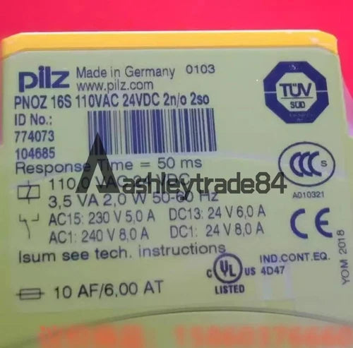 1PCS NEW Pilz Safety Relay 774073 PNOZ 16S 110VAC 24VDC 2n/o 2so