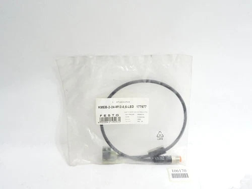 Festo 177677 KMEB-2-24-M12-0,5-LED Steckdosenleitung / Neu OVP