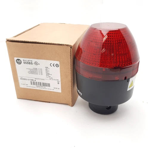 Allen Bradley 855BS-N10BL4 Industrial Beacon Red 90mm, 120VAC IP60 1/2