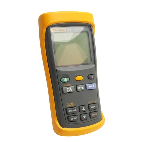 Fluke 53II Temperature Logging Digital Thermometer, Mini TC In, KJTERSN Sensors
