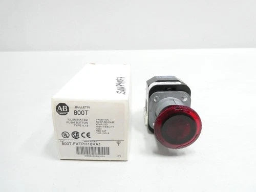 Allen Bradley 800T-FXTPH16RA1 Illuminated Red Push-pull Button 120v-ac