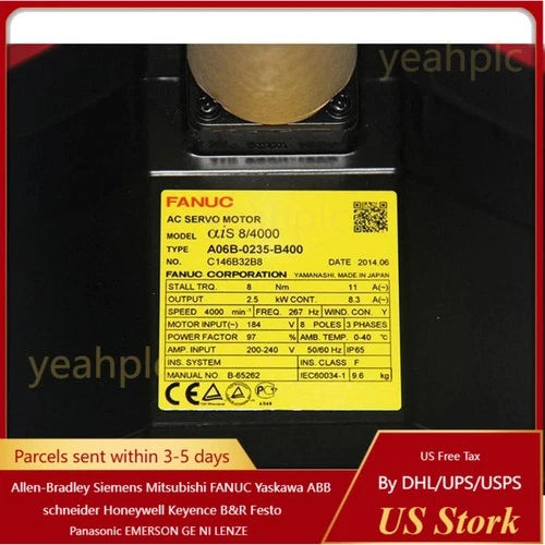 Fanuc A06B-0235-B400 1PC Servo Motor A06B0235B400 Fast Shipping