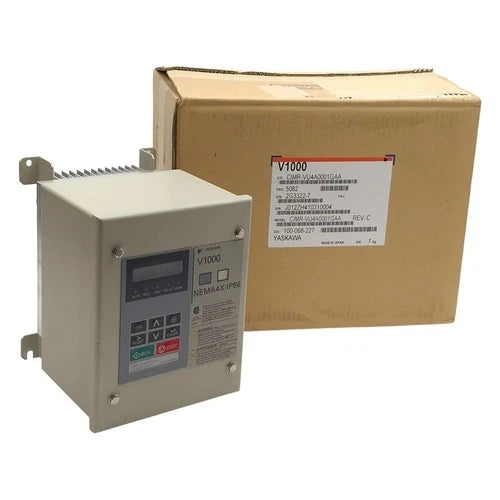 Yaskawa CIMR-VU4A0001GAA Variable Frequency Drive 3? 380-480VAC 1.2A 1/2HP 400Hz