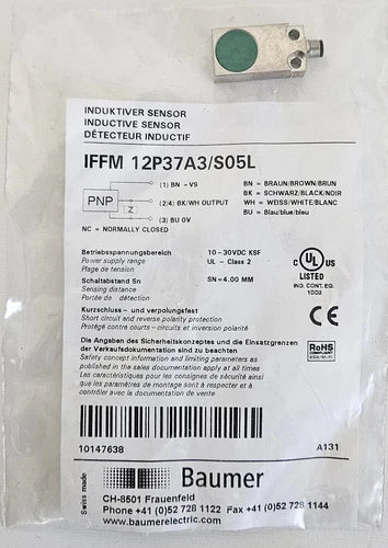 Baumer IFFM 12P37A3/SO5L Induktive N?herungsschalter 10-30VDC NEU