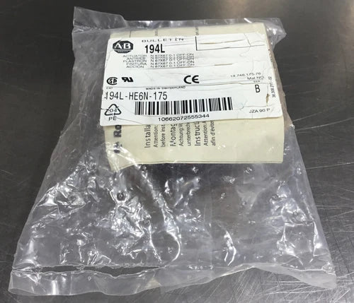 ALLEN BRADLEY 194L-HE6N-175 /B  ON -OFF ACTUATOR BULLETIN      4E-17