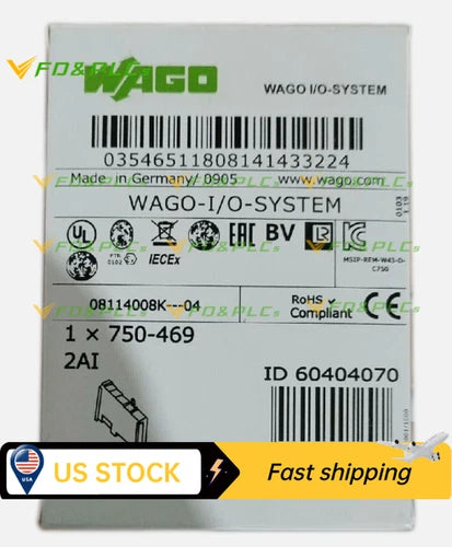 New Sealed 750-469 WAGO 750-469 2-Channel Analog Input PLC Module 750469