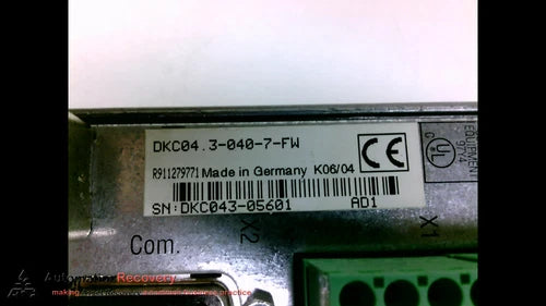 DKC04.3-040-7-FW,INDRAMAT SERVO DRIVEREXROTH #202798