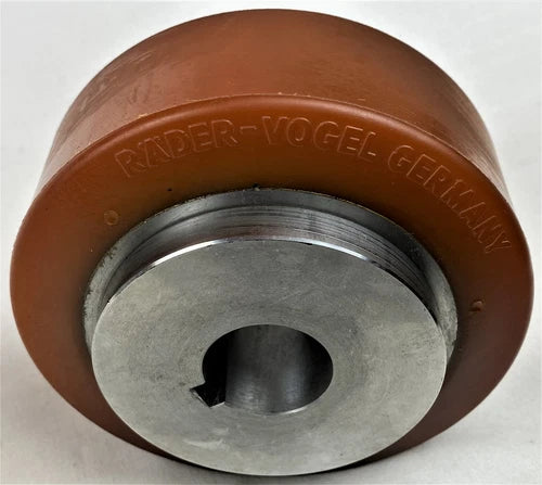 R?DER-VOGEL Vulkollanrad  ?125mm, Breite Rad 50mm+10mm Flansch, Achse ?30mm