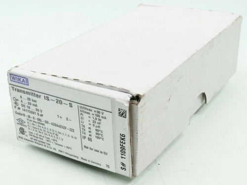 Wika Transmitter 0-25bar IS-20-S-BBL-GD-AZGA4ZUZF-ZZZ | IS-20-S