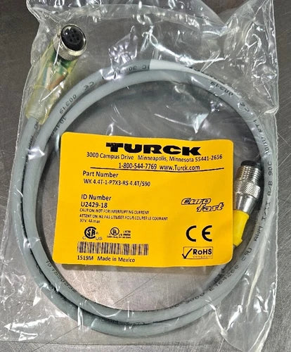 TURCK WK 4.4T-1-P7X3-RS 4.4T/S90 PLC Cable                             Loc 5E-13