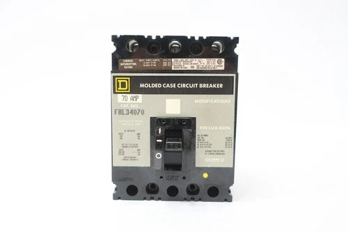 Square D FAL34070 Molded Case Circuit Breaker 3p 480v-ac 70a Amp