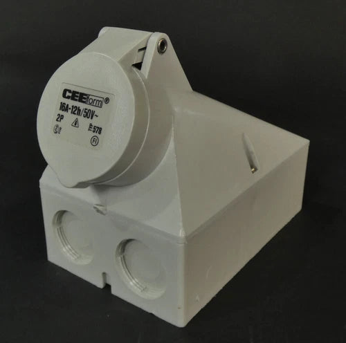 CEEform Wandsteckdose | Wanddose Typ 578 | 16A-12h | 50V~ | 2 polig