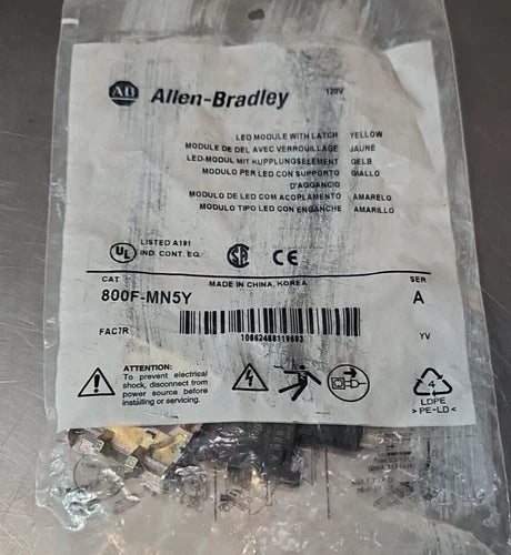 Allen bradley 800F-MN5Y LED Module With Metal Latch.                     Loc4D18