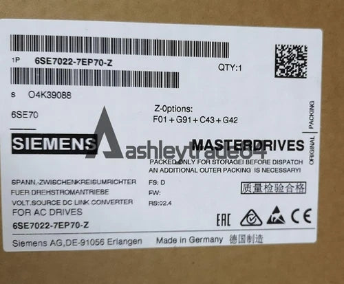 1PCS NEW SIEMENS MAIN DRIVE 6SE7022-7EP70-Z Z=G91+G42+C43+F01