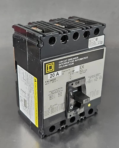 Square D FAL34020 CIRCUIT BREAKER INTERRUPTOR 20A.                     Loc5E-16