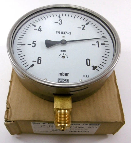 Wika Manometer -6 - 0 mbar Anschluss 1/2