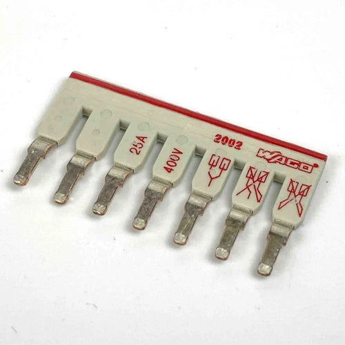 Wago 2002-477 Schachtelbr¨¹cker 7-fach, lichtgrau 400V, 25A (50Stk.), unused