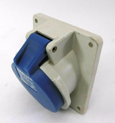 CEEform Anbausteckdose 32A-9h | 220-240~ | 4 polig |Au?enma? 100x90 mm|1495