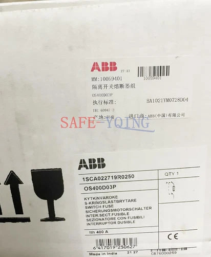 1PCS ABB LSOLATION SWITCH FUSE GROUP OS400D03P 1SCA022719R0250 NEW