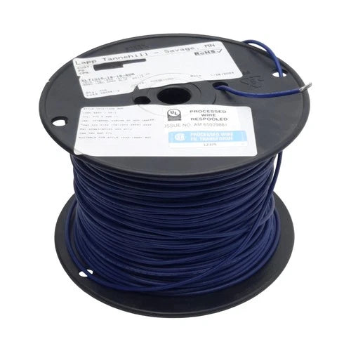 Lapp Tannehill KLT1015-18-16-6DB Hook-Up/Lead Wire, Blue, 18AWG, 600V, 475ft