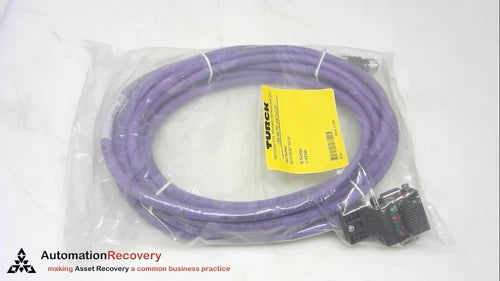 TURCK RKSW D9SM/T 456-5M, CORDSET, DP D9 CONNECTOR, 4 POLE, FEMALE, NEW #257921