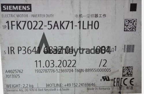 1PC New Siemens 1FK7022-5AK71-1LH0 Servo Motor