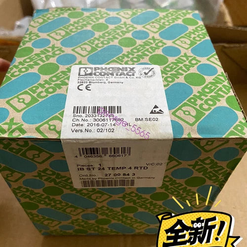 Phoenix 1PC New IB ST 24 TEMP 4 RTD 2700843 I/O module Fedex or DHL