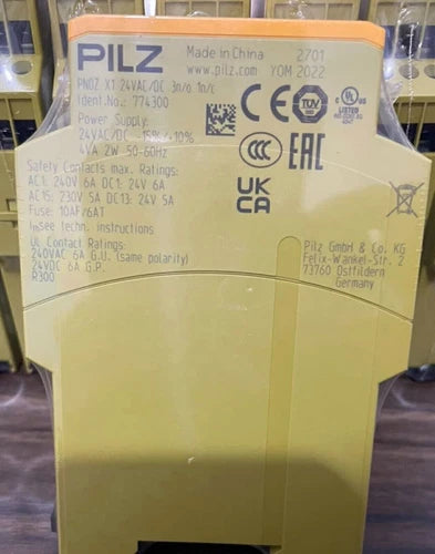 774300 New Sealed PILZ 774300 PNOZ X1 24VAC/DC 3n/o 1n/c Safety Relay 774300