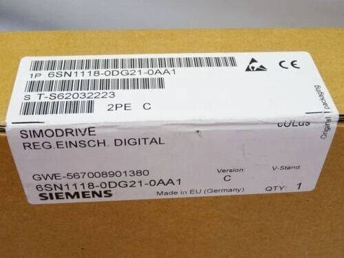 6SN1118-0DG21-0AA1 New SIEMENS SIMODRIVE Power Module 6SN1118-0DG21-0AA1