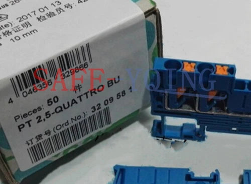 50PCS Lot Phoenix Contact PT 2.5-QUATTRO BU 3209581(PT 2,5-QUATTRO BU 3209581)