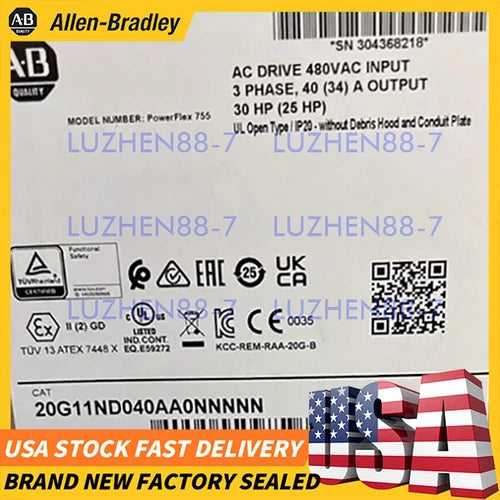 New Genuine New In Box Allen Bradley 20G11ND040AA0NNNNN PowerFlex 755 AC Drive
Opens in a new window or tab