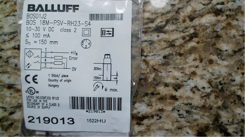 BALLUFF BOS01J2 PHOTOELECTRIC SENSOR - FREE SHIPPING