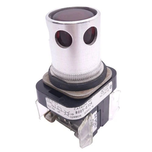 Allen Bradley 800T-QT24 Push/Test Pilot Light, 1NO 1NC, 600V 10A Max, *No Bulb
