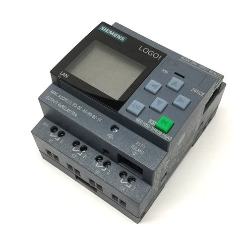 Siemens LOGO! BM 24RCE Logic Module w/Display, 24V AC/DC, 8x D/I, 4x Relay Out