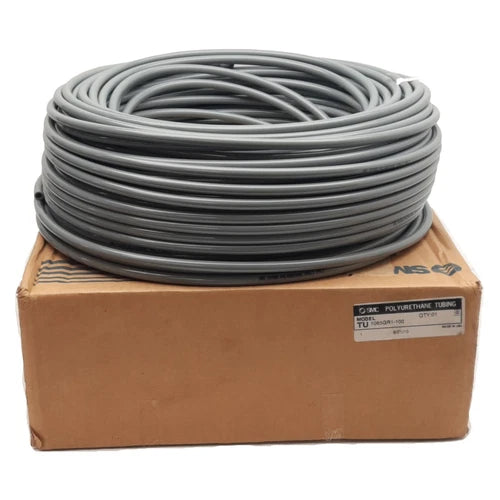 SMC TU1065GR1-100 Gray Polyurethane Tubing, ?10mm OD, 6.5mm ID, 0.8MPa, 100m